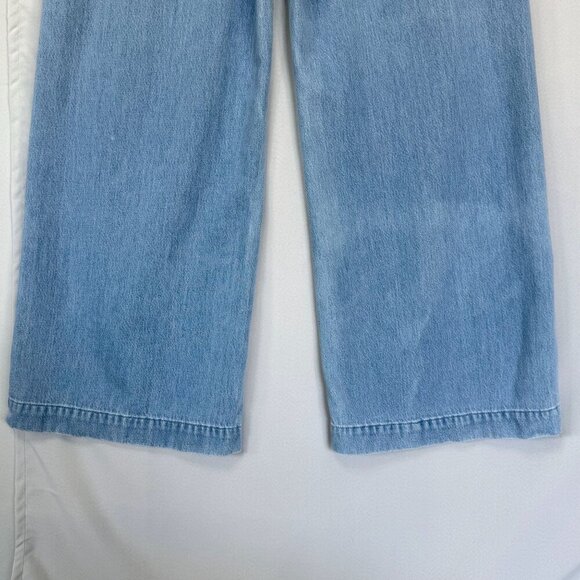 Paige Denim Harper High Rise Wide Leg Jeans in Light Blue Creation Wash Size 32 - Picture 9 of 15